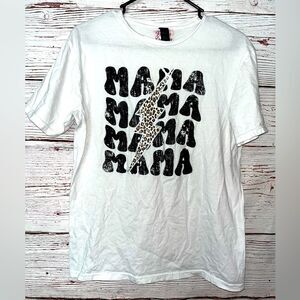 Mama White Graphic T-Shirt